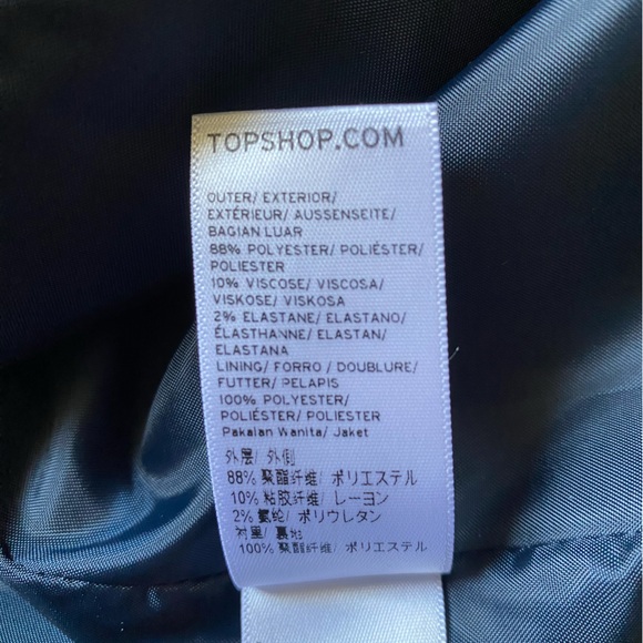 TOPSHOP NWOT waistcoat. Size 6. Colour navy. - Picture 9 of 10